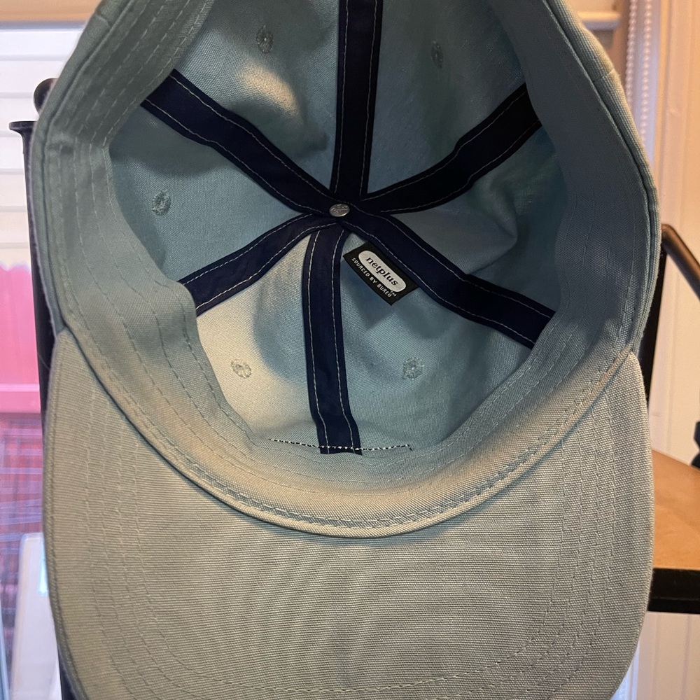 Patagonia P-6 Logo Trad Cap Baby Blue Strapback Hat NetPlus - Picture 3 of 5